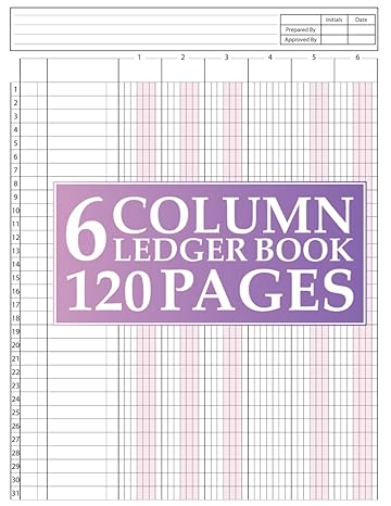 6 column ledger book 120 pages 1st edition bendada b0cjxkcvgn