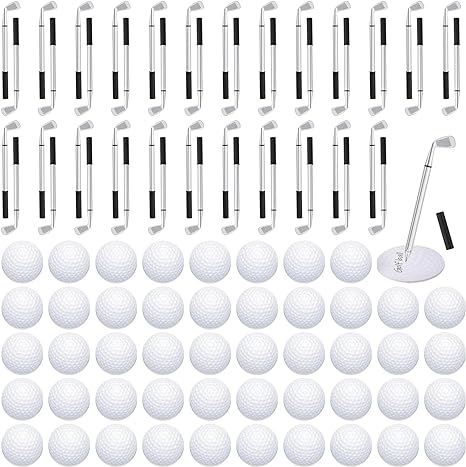 estune 48 pack golf ballpoint pen and pads golf sticky notes stationery gift supply  ?estune b0ccnx9pk4