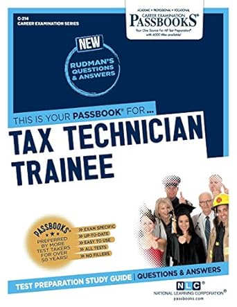 tax technician trainee passbooks study guide c-803 career examination series 1st edition national learning