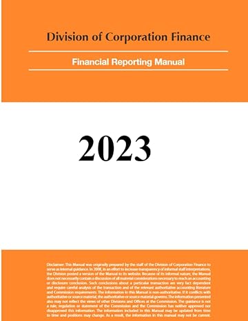 division of corporation finance financial reporting manual 2023 1st edition securities and exchange