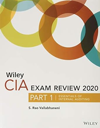wiley cia exam review 2020 part 1 essentials of internal auditing set 1st edition s. rao vallabhaneni