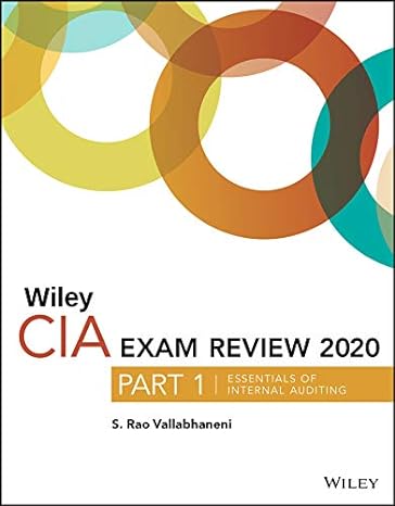 wiley cia exam review 2020 part 1 essentials of internal auditing 1st edition s. rao vallabhaneni 1119666872,