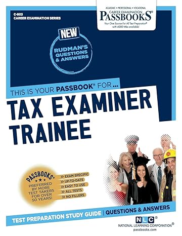 this is your pass book for tax examiner trainee c-803 career examination series 1st edition national learning