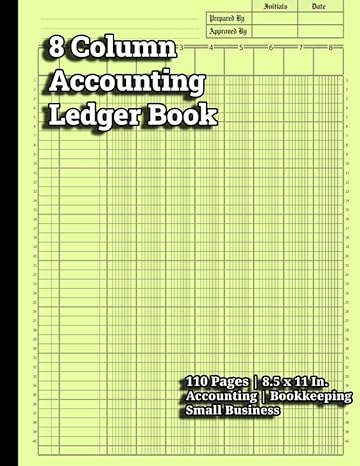 8 column accounting ledger book  calvin booker b0cj4f384f