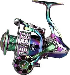 Sougayilang Fishing Reel Colorful Aluminum Frame Spinning Reels With 12 Plus 1 Stainless