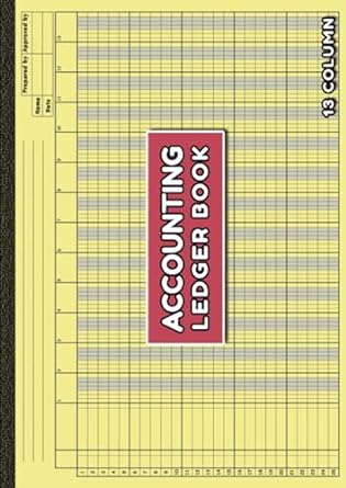 accounting ledger book 13 column 1st edition merry lines b0chqn77n8