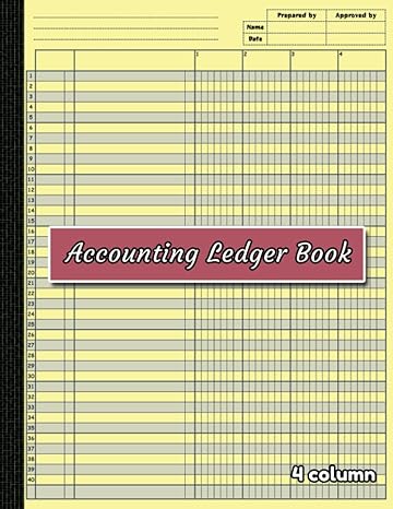 accounting ledger book 4 column 1st edition merry lines b0chqssrzp
