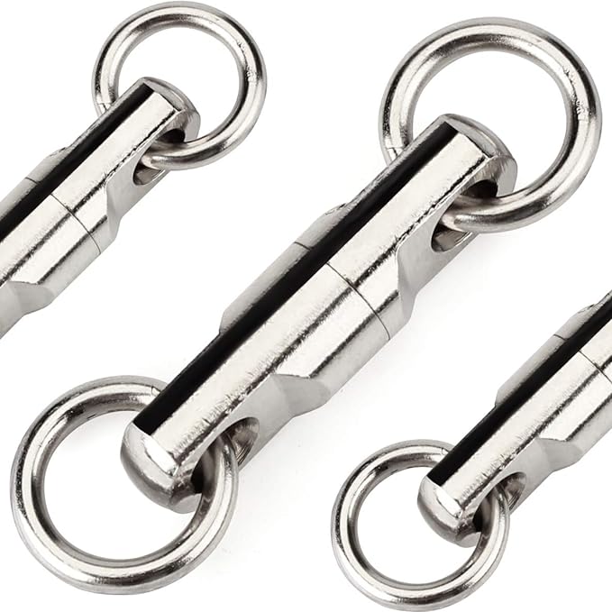 ?scotank 10 pcs heavy duty swivels connector tackle fishing accessories stainless steel for salt/ freshwater 