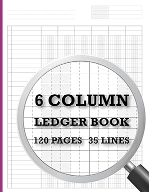 6 column ledger book 120 pages 35 lines 1st edition lily adams