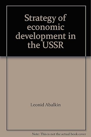 strategy of economic development in the ussr 1st edition leonid abalkin b0000eegh3