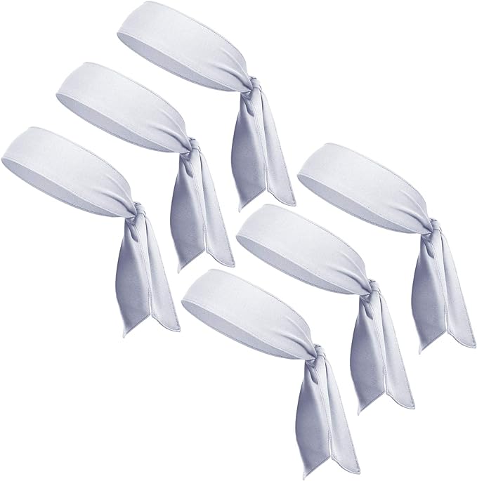 ‎chalier 6 pack head tie headbands for men tennis karate and ninja athletic sweatbands for men women 
