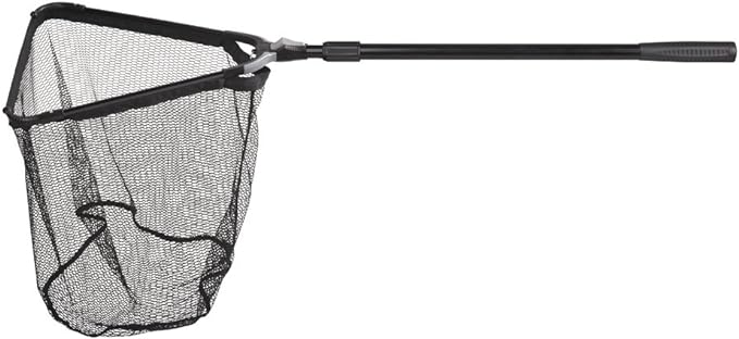 fiblink folding aluminum fishing landing net fish net with extending telescoping pole handle  ‎fiblink