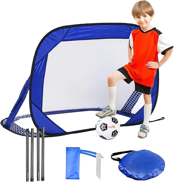 ‎dysshsd portable soccer goal 4x3 pop up kid soccer target net for backyard with accessories  ‎dysshsd