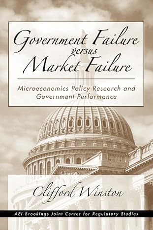 government failure versus market failure microeconomic policy research and government performance 1st edition