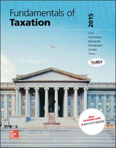 fundamentals of taxation 2015 edition cruz,deschamps, niswander,prendergast, schisler,  trone, 1259546144,