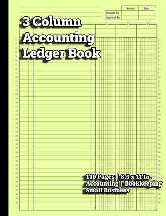3 column accounting ledger book  calvin booker b0cj2tv5yd