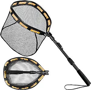 plusinno floating fishing net rubber coated fish net for easy catch and release  ‎plusinno b08dcdp44d