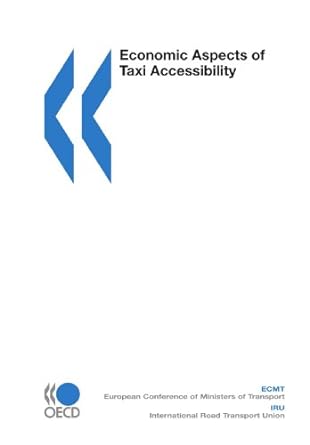 economic aspects of taxi accessibility 1st edition ecmt 9282113663, 978-9282113660