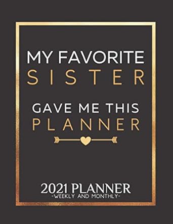 my favorite sister gave me this planner 2021 planner 1st edition artplanners collections 979-8551754220
