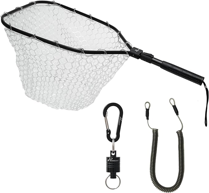 goodcat fly fishing landing net bass trout net fly fishing net gear accessories  ‎goodcat b0cbxlkhgd