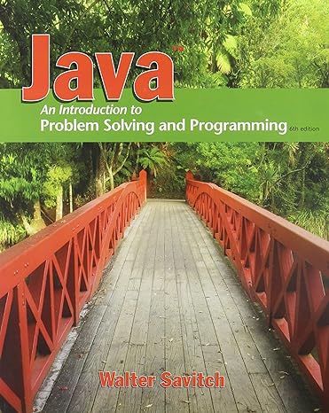 java introduction to problem solving and programming 6th edition walter savitch 0132774151, 978-0132774154