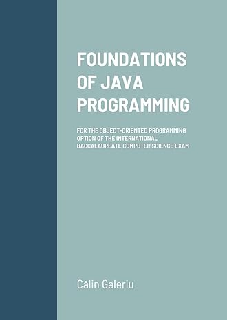 foundations of java programming for the object oriented programming option of the international baccalaureate