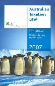 australian taxation law 2007 17th edition woellner barkoczy, murphy evans 1921223375, 9781921223372
