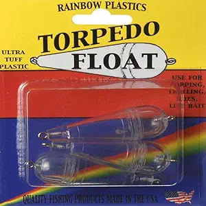 rainbow plastics torpedo bubble size 1/4oz clr 3p fishing products  ‎rainbow plastics b00019no58