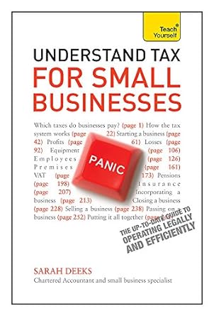 understand tax for small businesses 1st edition sarah deekes sarah deeks 1444171283, 978-1444171280