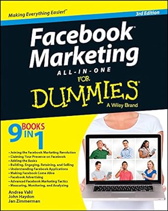 facebook marketing all in one for dummies 3rd edition andrea vahl ,john haydon ,jan zimmerman 1118816188,