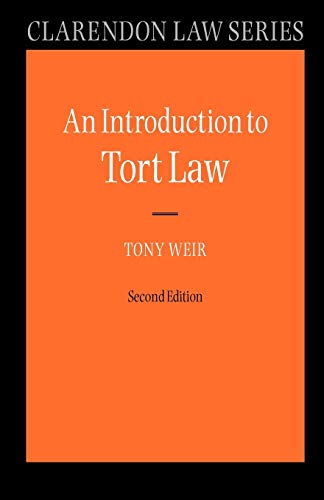 an introduction to tort law 2nd edition tony weir 0199290377, 9780199290376