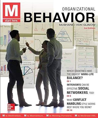 organizational behavior 3rd edition steven mcshane ,mary von glinow 0077720601, 978-0077720605