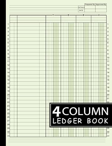 4 column ledger book 1st edition luca heazterfien bookkeeping ledgers press b0chcpgymp