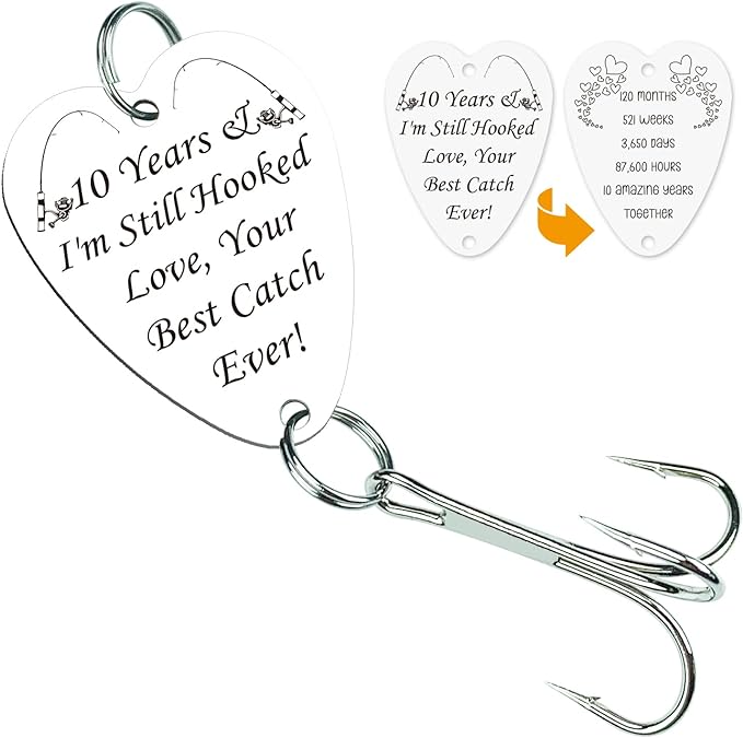 ?ftoneni silver heart shaped fishing lure engraved fishing hooks fisherman gifts yga01 11  ?ftoneni b0bx4gc3wq