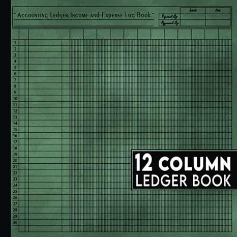 12 column ledger book 1st edition accounting ledger column log b0bvpmx5bx
