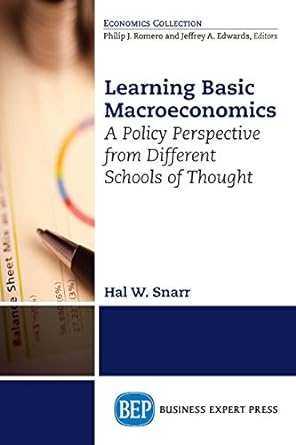 learning basic macroeconomics a policy perspective from different schools of thought 1st edition hal w. snarr
