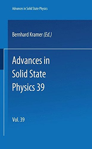 advances in solid state physics volume  39 1st edition bernhard kramer 3540415734, 9783540415732