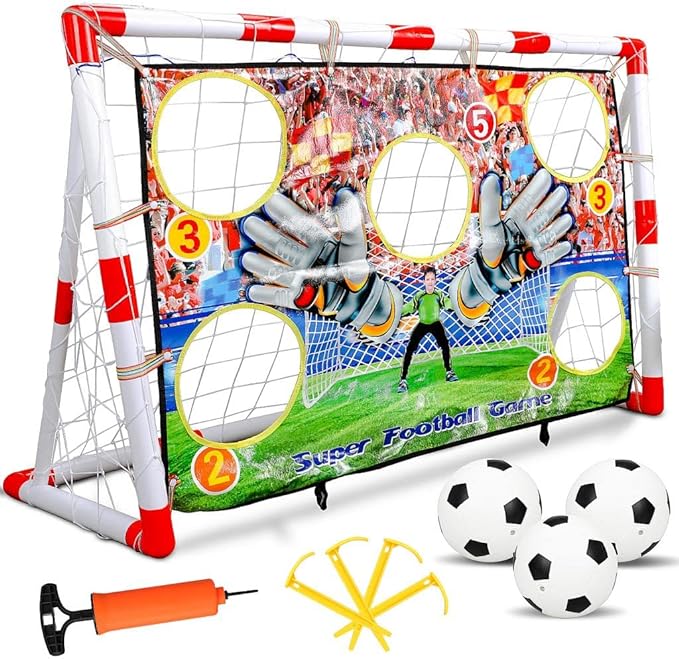toy life kids soccer goal net 47 x 32 football target net for kids soccer goals for backyard 3 packs  ‎toy