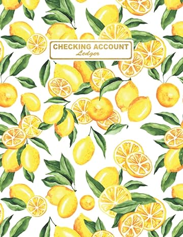 checking account ledger lemons simple accounting ledger for bookkeeping large 8 5 x 11 transaction and