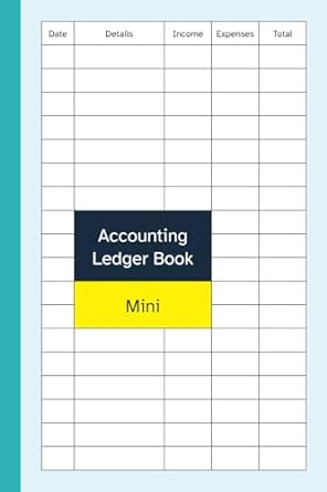 accounting ledger book mini pocket size 4x6 inch accounts journal cash book  clarence edgehill 979-8541314472