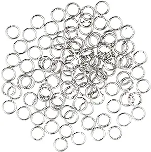 magideal set of 100 high stainless steel fishing split rings lure hook connecting circles 4mm  ‎magideal