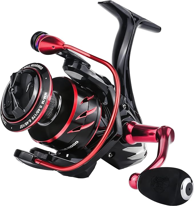 runcl spinning fishing reel ancohuma powerful 26 lb max drag 7plus1 stainless bb 6 2 1 cnc for freshwater 