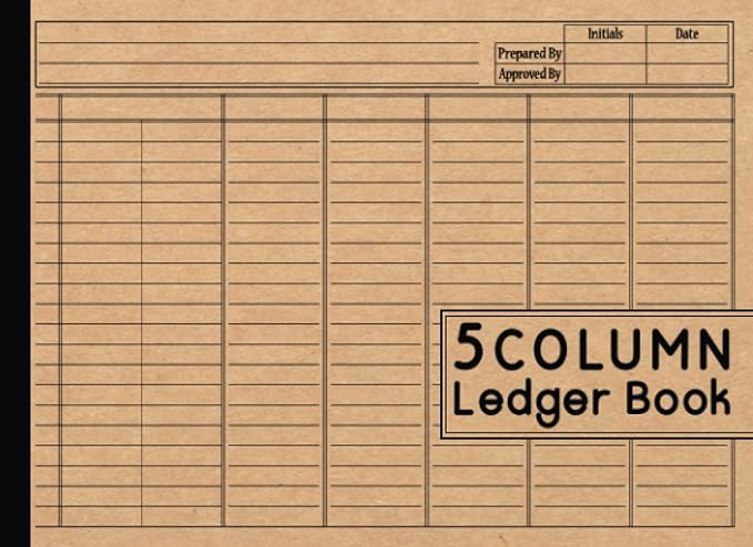 accounting ledger 5 column log book texture brown paper cover design ledger book column ledger book size 8