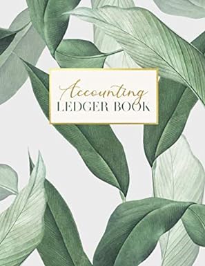 accounting ledger book tropical leaves cover simple accounting ledger for bookkeeping 6 column account record