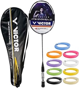 victor thruster ryuga ii badminton racquet 3u5 choice of string and tension  ‎victor b0clm4mgp9