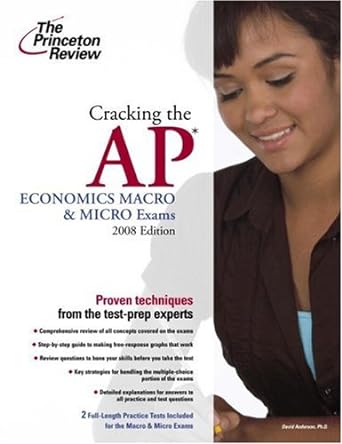 cracking the ap economics macro and micro exams 2008 edition david anderson 0375428410, 978-0375428418