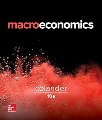 macroeconomics 10th edition david colander 1259972631, 978-1259972638
