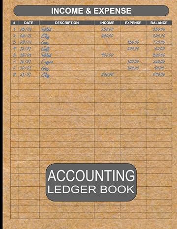 income and expense accounting ledger book daily tracker notebook for small business and personal finance 110