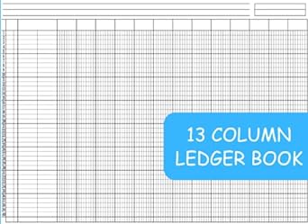 13 column ledger book income and expense log book for small business simple accounting ledger for bookkeeping