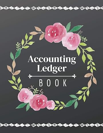 accounting ledger book daily weekly or monthly ledger in wreath and floral theme for accountant to track and